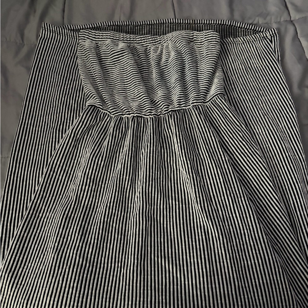 Striped Black and White Dress